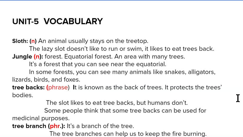 Unit 5. Vocabulary Listening. Recording 101A. Learn Actively Bk5